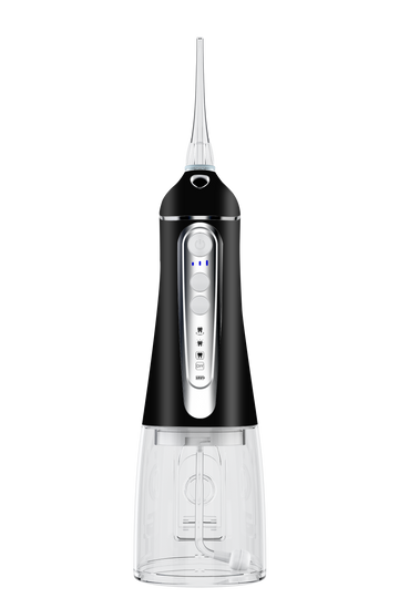 歯用ウォーターフロッサー 320ML ウォーターフロッサー 歯科用口腔洗浄器 DIYモード 4ジェットチップ付き IPX7防水 自宅や旅行に持ち運び可能